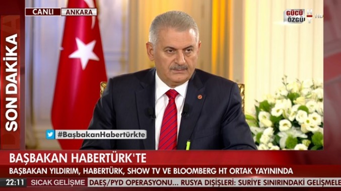 Başbakan Yıldırım Habertürk, Show Tv, Bloomberg HT ortak yayınında konuştu