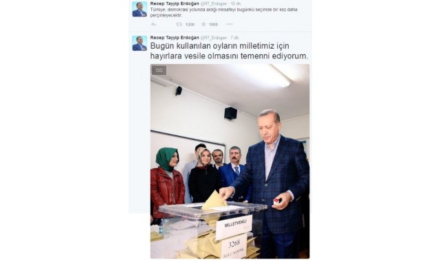 Erdoğan'dan 1 Kasım tweeti
